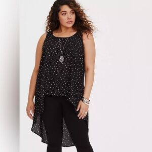 Torrid Women’s Celestial Star Print High-Low Sleeveless edgy Tunic Top Size 2X